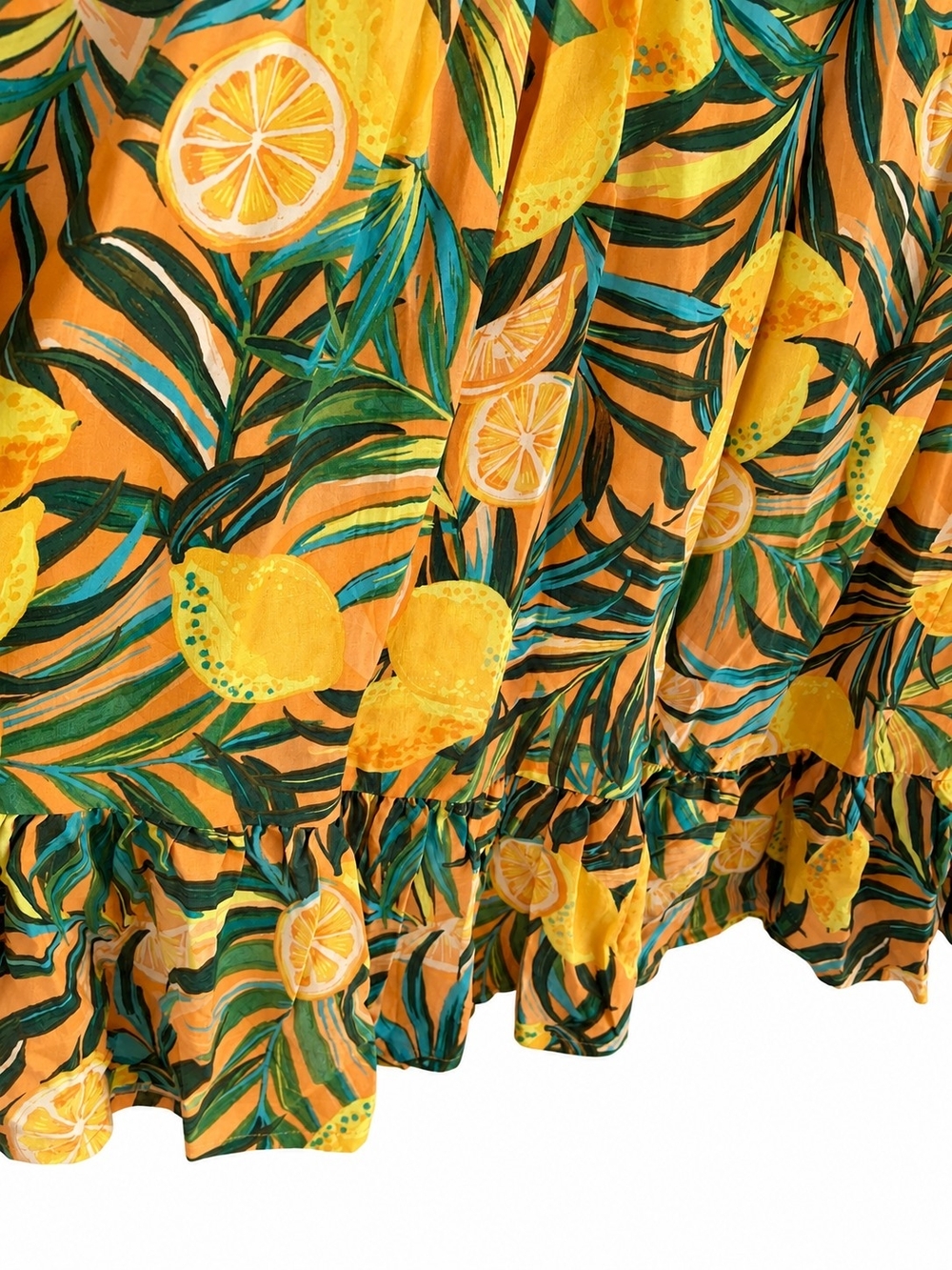 Blue Island 1X NWT Tropical Lemon Print Swim Cover-Up Tunic Dress Plus Boho Chic - Picture 5 of 13